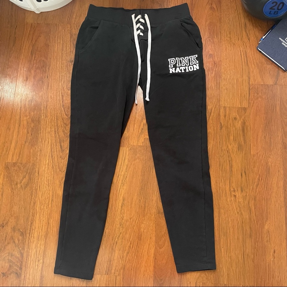 PINK football tie joggers/leggings